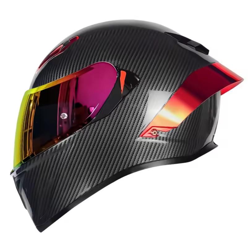 P7 Full Face Helmet Motor Riders Safety Helmets ABS with Tail
